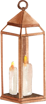 Watercolor Wedding Lantern